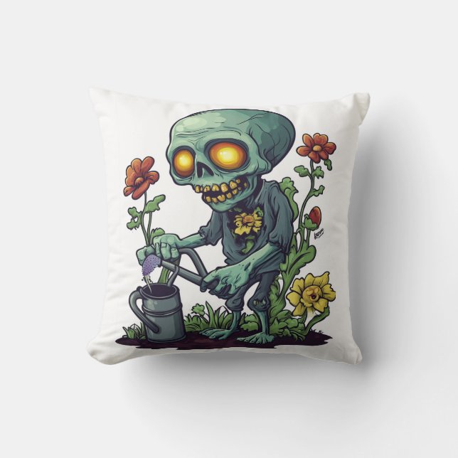 Zombie Plant Parent Kissen (Vorderseite)
