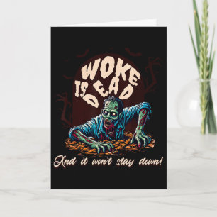Zombie Politischer Humor Geweckt ist tödliches Hal Karte