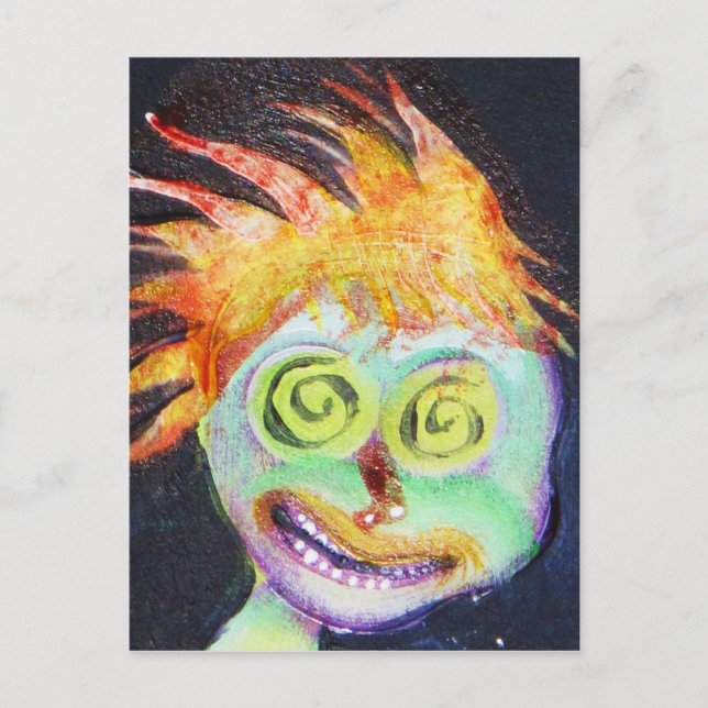 Zombie POP Art Postkarte (Vorderseite)