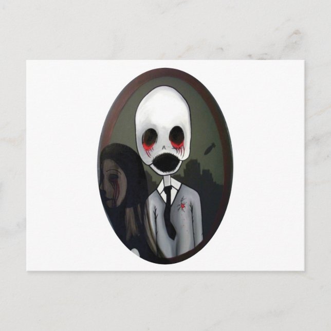 Zombie-Portrait Postkarte (Vorderseite)