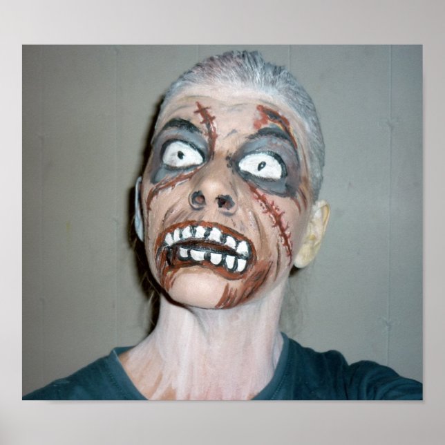 zombie poster zombie face painting (Vorne)