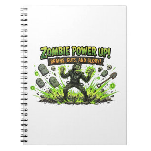 Zombie Power Up Gamer Grafik Notizblock