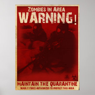 Zombie-Quarantäneposter Poster