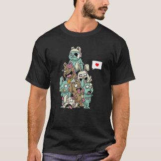 Zombie Rabbit Beängstigend Halloween Bunny T-Shirt