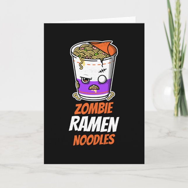 Zombie Ramen Noodles Halloween Ramen Noodles Karte (Vorderseite)