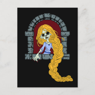 Zombie Rapunzel Postkarte