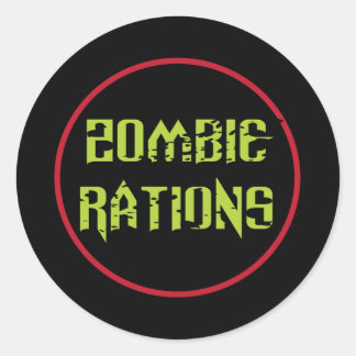 Zombie-Rationen Runder Aufkleber