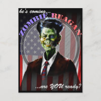 Zombie Reagan Post Card