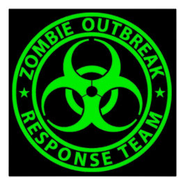 Zombie-Reaktion-Team-Signierung Poster