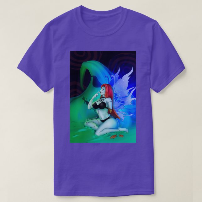 Zombie Redhead Fairy Beach T-Shirt (Design vorne)