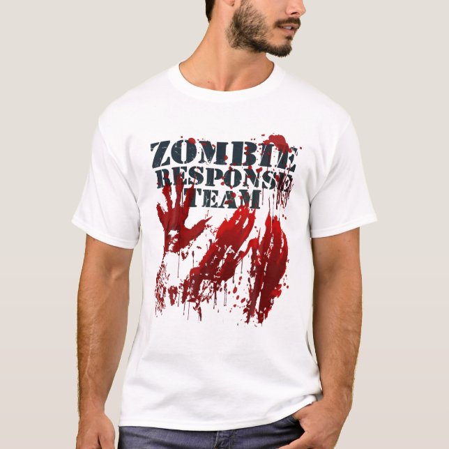 Zombie Response Team Blood Spritzer Hands Bloody H T-Shirt (Vorderseite)