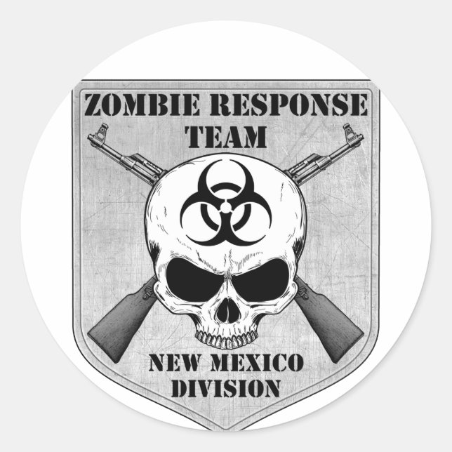 Zombie Response Team: New Mexico Division Runder Aufkleber (Vorderseite)