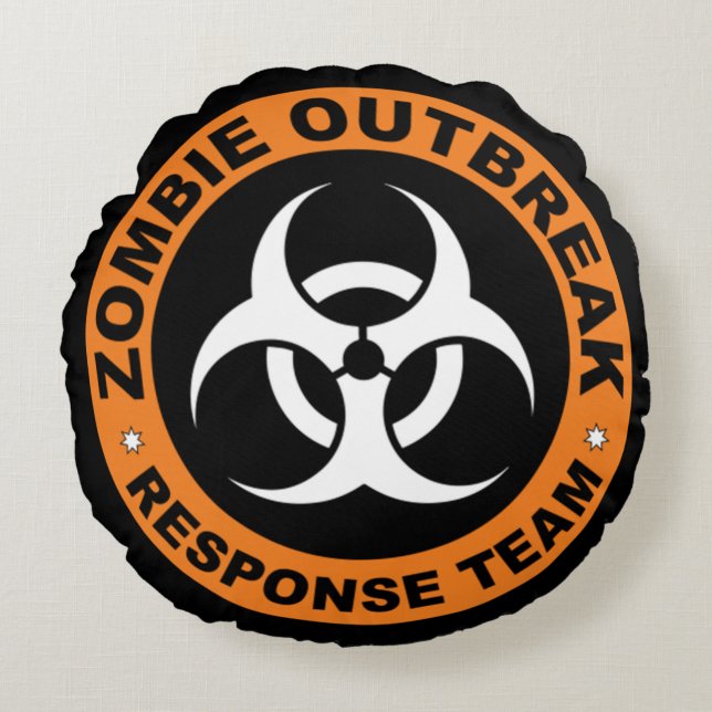 Zombie Response Team Rundes Kissen (Vorderseite)