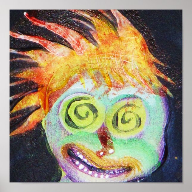 Zombie Retro Vintager Pop Kunst Poster (Vorne)