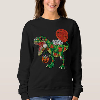 Zombie Rex Dinosaur Skelett Halloween Kinder Kostü Sweatshirt