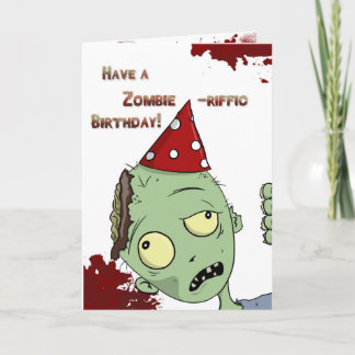 Zombie-riffic Geburtstag Karte