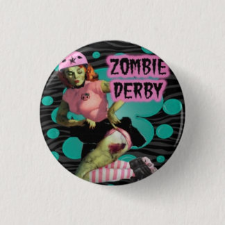 Zombie-Rollen-Derby-Mädchen Button