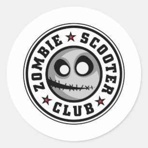 Zombie-Roller-Verein Runder Aufkleber