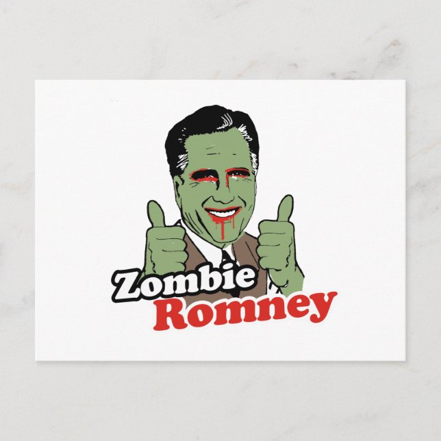 Zombie Romney.png Postkarte (Vorderseite)