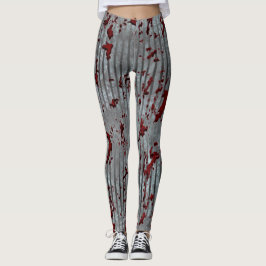Zombie Rot Streifen Leggings