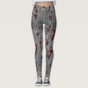 Zombie Rot Streifen Leggings