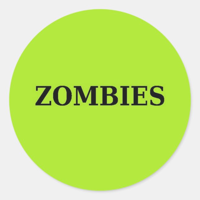Zombie Runder Aufkleber (Vorderseite)