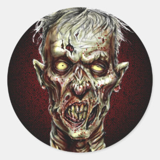 Zombie! Runder Aufkleber