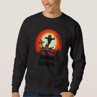 Zombie-Saison Mondlicht Gruseliger Friedhof Kinder Sweatshirt