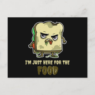 Zombie-Sandwich-Toast Lustiges Halloween Kawaii Postkarte