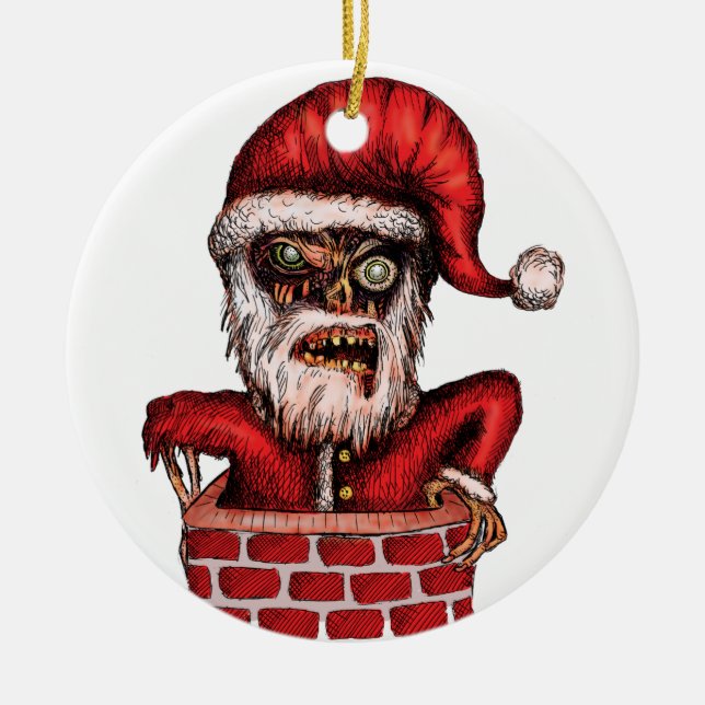 Zombie Sankt Keramikornament (Vorne)