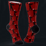 Zombie Santa Funny Christmas Roter Horror Socken<br><div class="desc">Zombies in roten Weihnachtsmannmützen,  die mit toten Armen in Linie laufen oder sich vor ihnen ausstrecken. Phantastisches Urlaubsgeschenk für einen Horror-Filmfan. Funny Zombie Weihnachtssocken.</div>