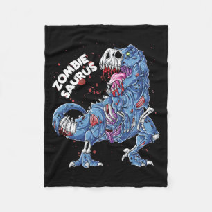Zombie Saurus Halloween Jungen Dinosaurier T Rex Fleecedecke