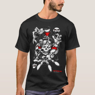 Zombie-Schädel-u. HandShirt T-Shirt