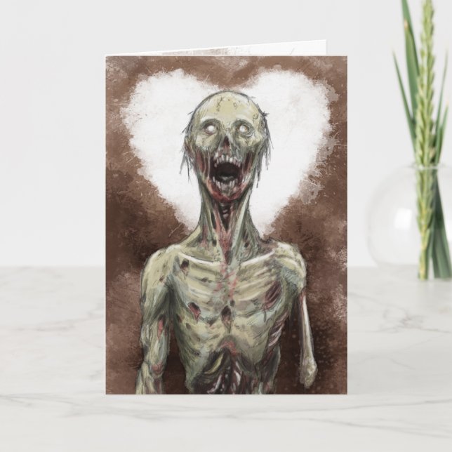 Zombie-Schatz-Karte Feiertagskarte (Vorderseite)