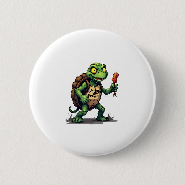 Zombie-Schildkröte Button (Vorderseite)