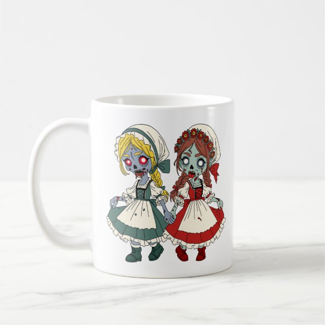 Zombie Schneewittchen und Rosenrot Kaffeetasse (Links)