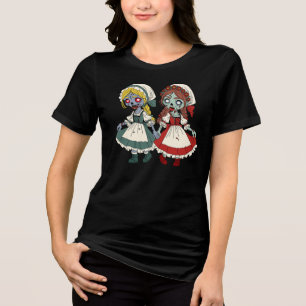 Zombie Schneewittchen und Rosenrot Tri-Blend Shirt