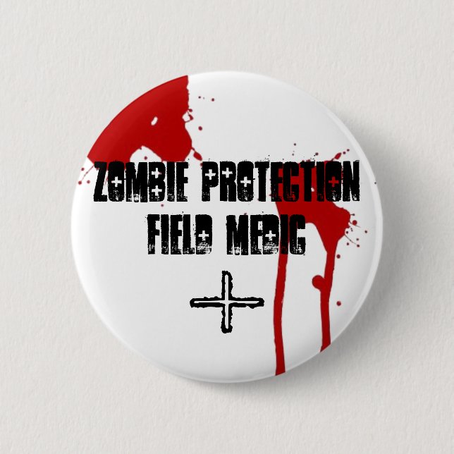 Zombie-Schutz-Feld-Mediziner Button (Vorderseite)