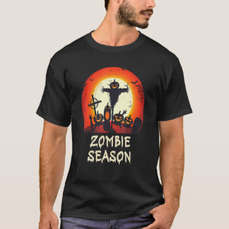Zombie Season Moonlit Beängstigend Friedhof Kinder T-Shirt