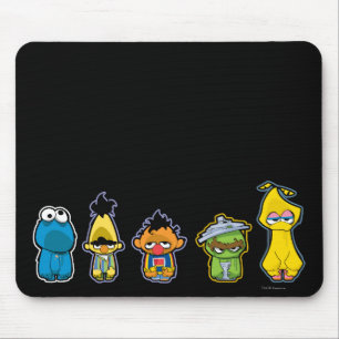 Zombie Sesamstraße Charaktere Mousepad