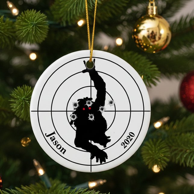 Zombie Shooting Target Gun Shooter Weihnachten Keramik Ornament (Von Creator hochgeladen)