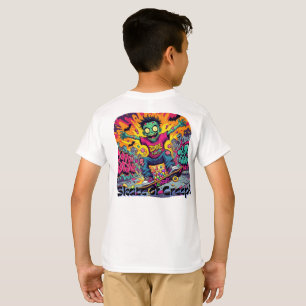 Zombie Skateboarder Halloween T-Shirt pour enfants