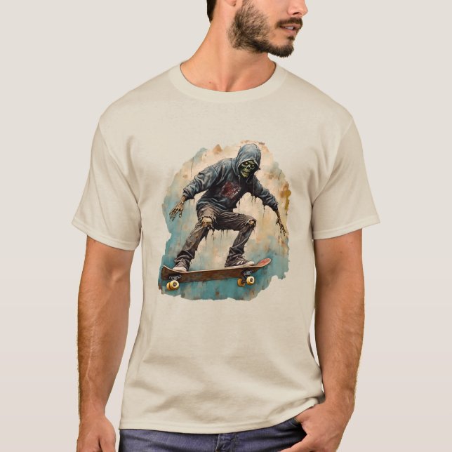 Zombie Skateboarder T-Shirt (Vorderseite)