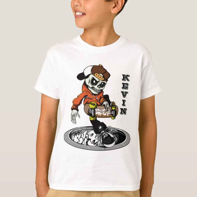 Zombie Skater individuelle Name Shirts & Jacken (Vorderseite)