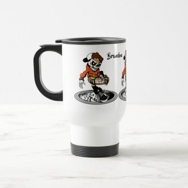 Zombie Skater nom personnalisé tasses (Gauche)