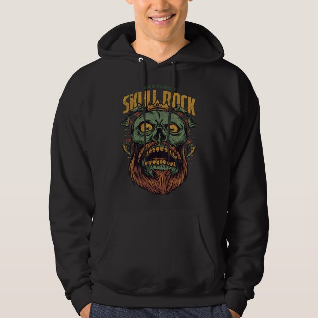 Zombie Skull Graphic Skeleton Party Halloween Hoodie (Vorderseite)
