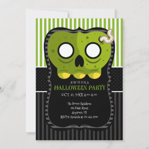 Zombie Skull Halloween-Party Einladung