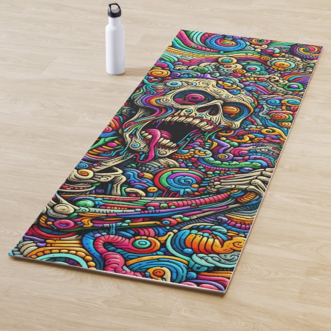 Zombie Skull Pattern Yogamatte (Beispiel)