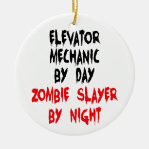 Zombie Slayer Elevator Mechanik Keramikornament