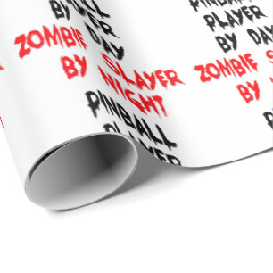 Zombie Slayer Pinball Player Geschenkpapier